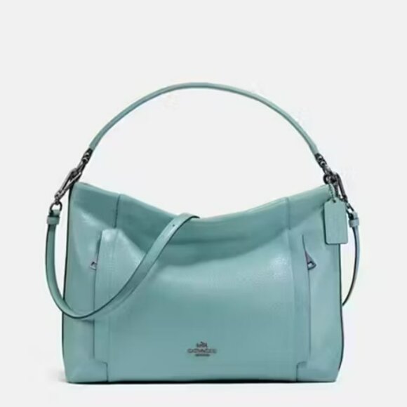 Coach Scout Hobo Mineral Blue Pebbled Leather bag - Picture 1 of 16